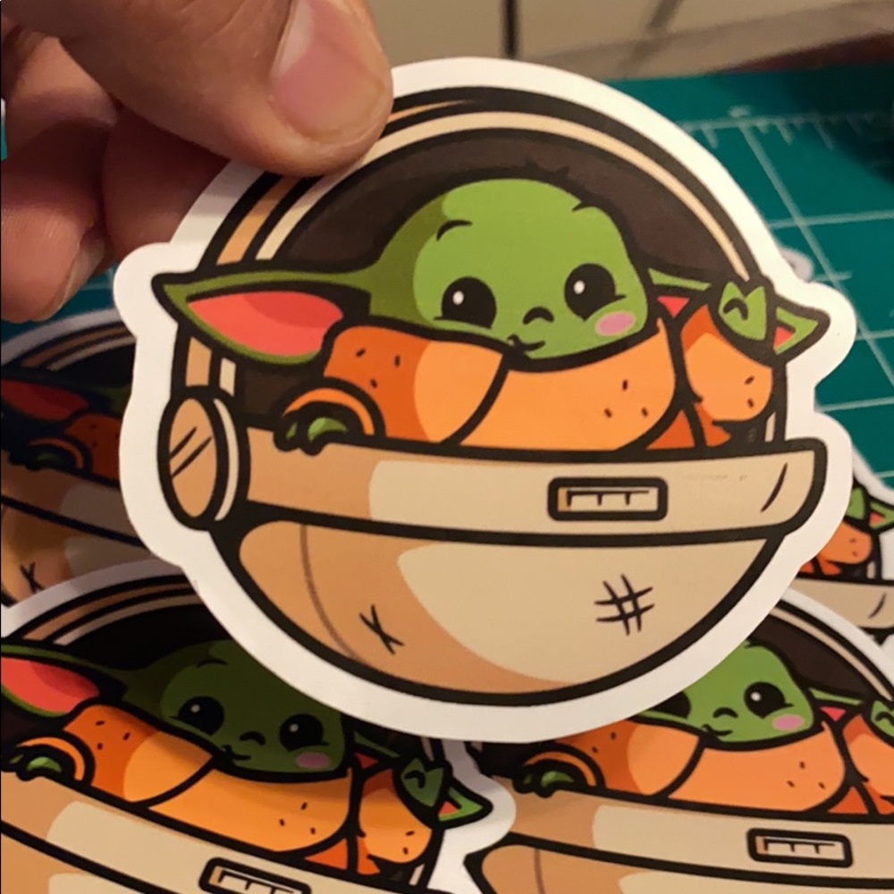 Baby Yoda Stickers ( Waterproof)